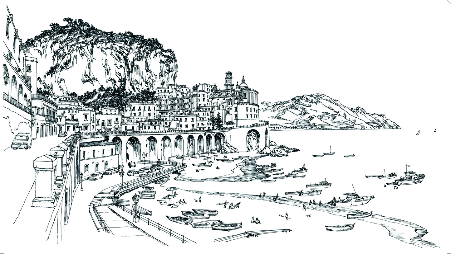 Amalfi with Artist Hand Remarque and Chinese Chop Mark (UNFRAMED) by Alexander Chen - Artman