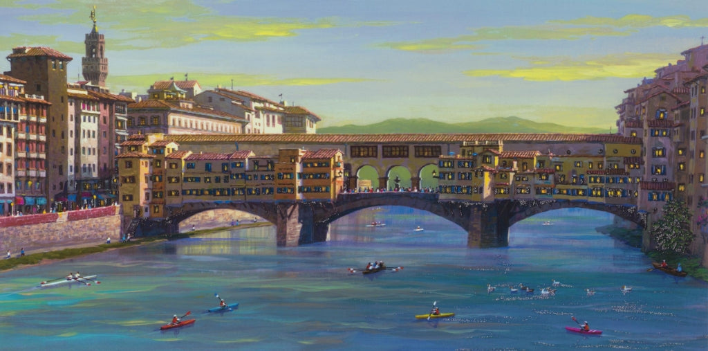 Florence Ponte Vecchio #1 by Alexander Chen - 2023 Limited Edition Seriolithograph